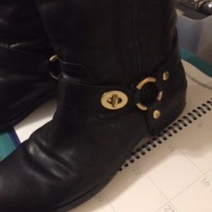 Coach Black Leather Boots